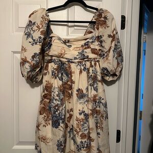 A&F M Floral Puff Sleeve Dress